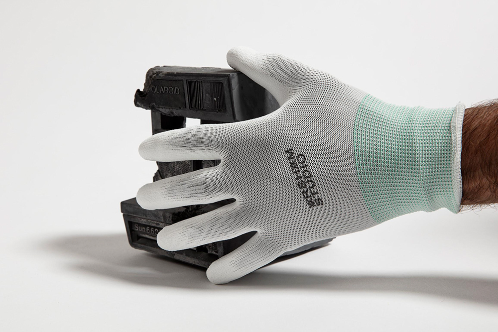 Volcanic Ash Eroded Polaroid Camera, 2014